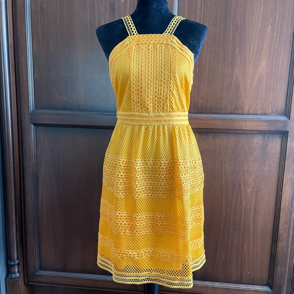 Womens Yellow Tahari dress